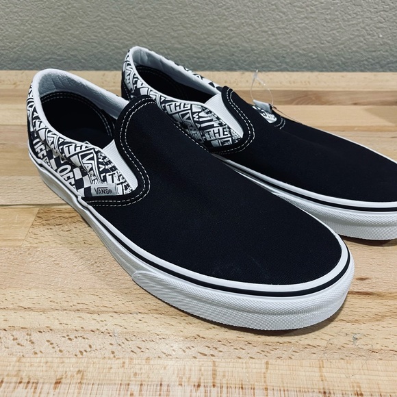 Vans Men's Classic Off the Wall Black/Asphalt Slip On Shoes - Mens 9.5 NWB - Picture 2 of 7